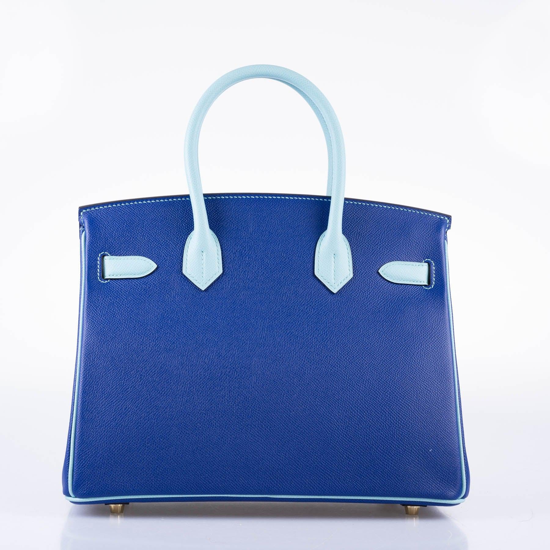 Hermès HSS Birkin 30 Blue Electric & Blue Atoll Epsom - Gold Hardware 7 Hermès HSS Birkin 30 Blue Electric & Blue Atoll Epsom - Gold Hardware - Image 7