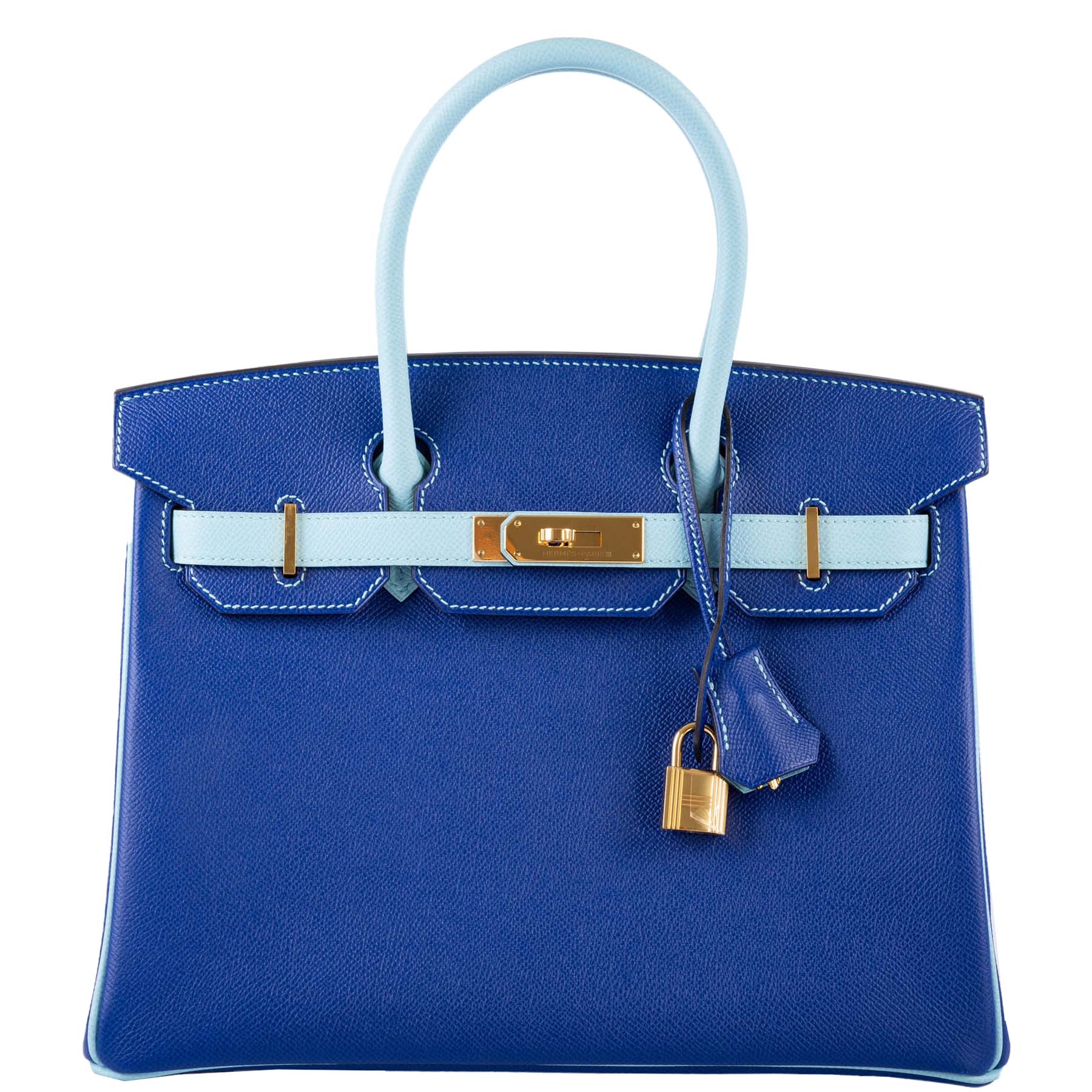 Hermès HSS Birkin 30 Blue Electric & Blue Atoll Epsom - Gold Hardware 2 Hermès HSS Birkin 30 Blue Electric & Blue Atoll Epsom - Gold Hardware - Image 2