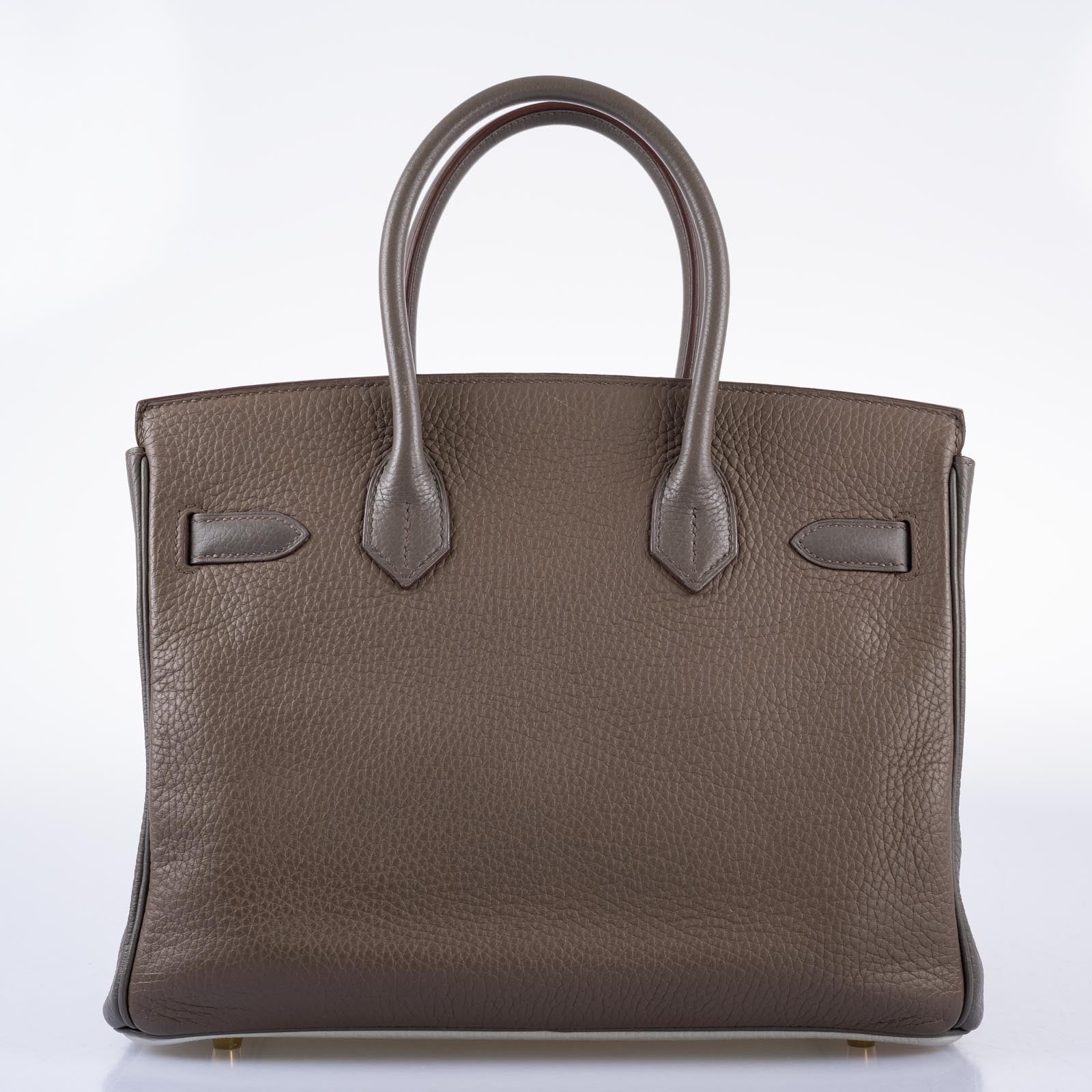 Hermès HSS Birkin 30 - Etain, Gris Perle, Etoupe Clemence Gold Hardware 5 Hermès HSS Birkin 30 - Etain, Gris Perle, Etoupe Clemence Gold Hardware - Image 5
