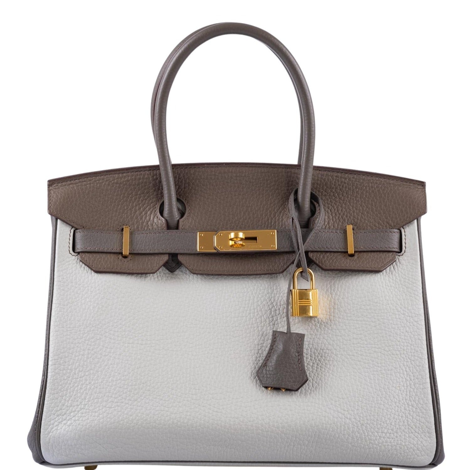 Hermès HSS Birkin 30 - Etain, Gris Perle, Etoupe Clemence Gold Hardware 2 Hermès HSS Birkin 30 - Etain, Gris Perle, Etoupe Clemence Gold Hardware - Image 2
