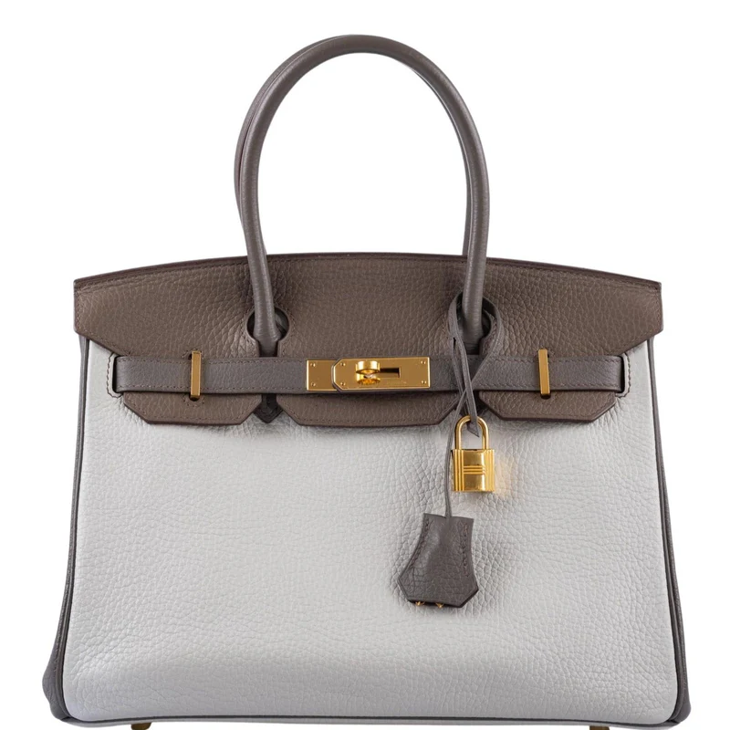 Hermès HSS Birkin 30 - Etain, Gris Perle, Etoupe Clemence Gold Hardware 1 Hermes-HSS-Birkin-30-Etain-Gris-Perle-and-Etoupe-Clemence-Gold-Hardware