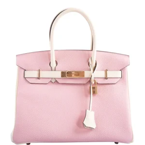 Hermes-HSS-Birkin-30-Rose-Sakura-and-Craie-Clemence-with-Rose-Gold-Hardware