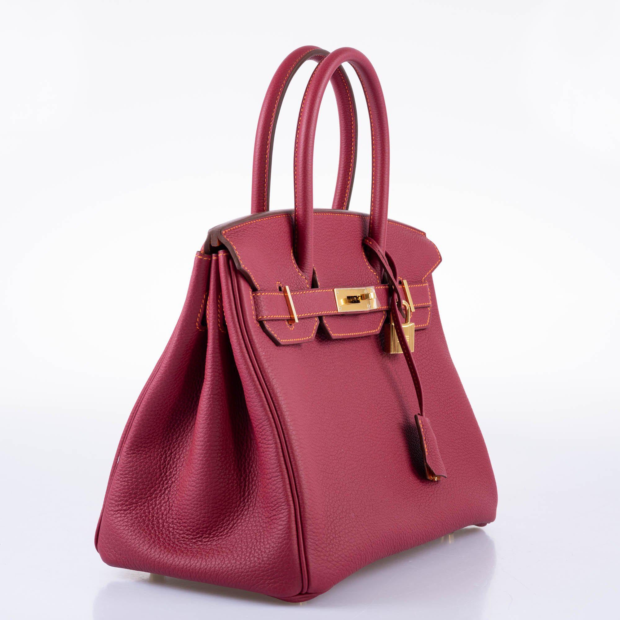 Hermès HSS Birkin 30 Rubis Togo & Orange H - Gold Hardware 5 Hermès HSS Birkin 30 Rubis Togo & Orange H - Gold Hardware - Image 5