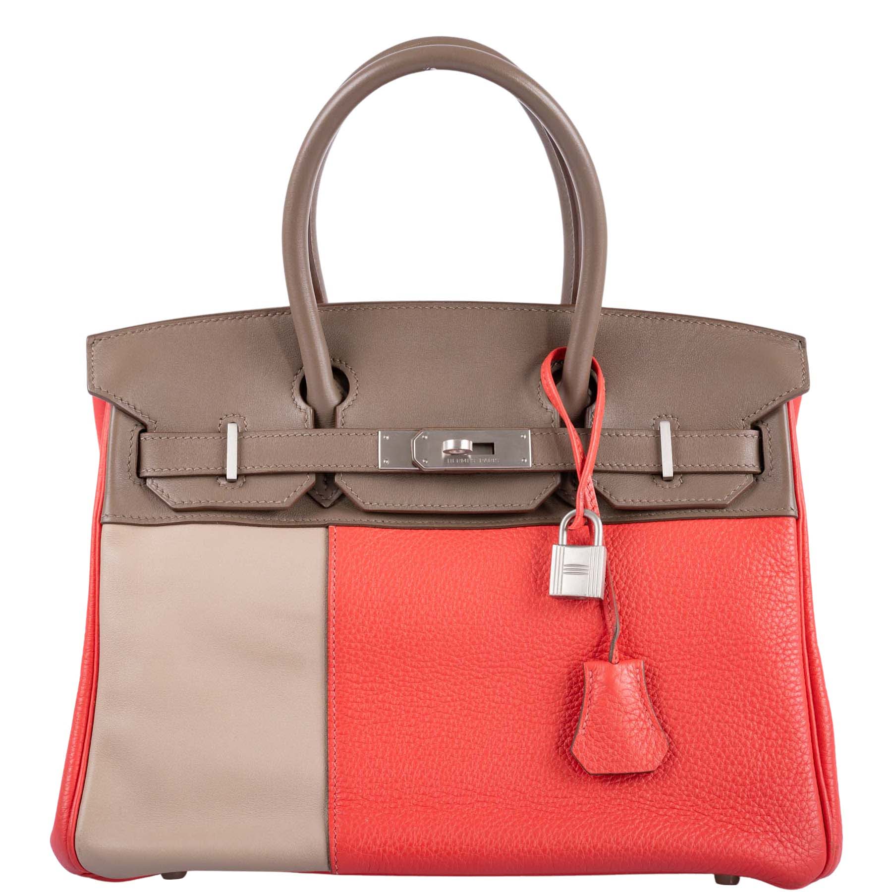 Hermès HSS Birkin 30 Tri-Color Clemence/Swift Bag - Brushed Palladium 8 Hermès HSS Birkin 30 Tri-Color Clemence/Swift Bag - Brushed Palladium - Image 8