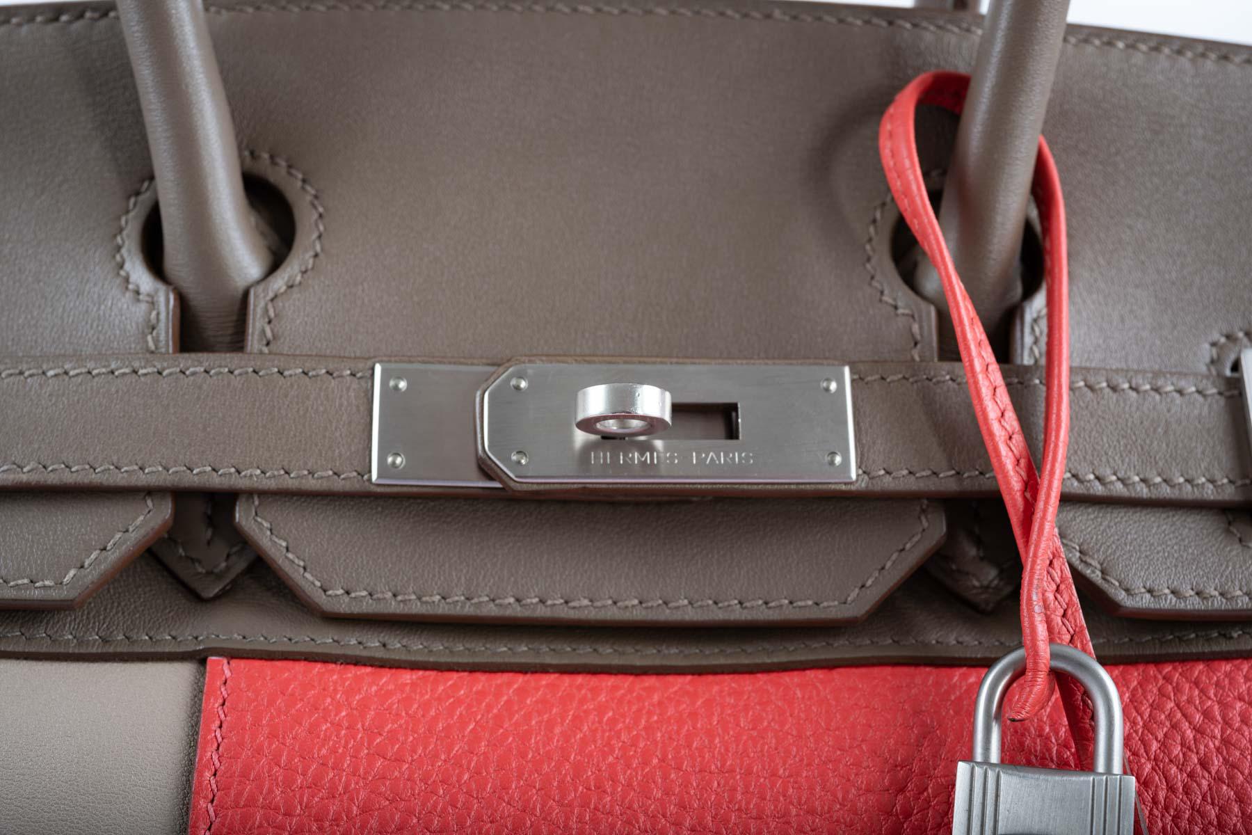 Hermès HSS Birkin 30 Tri-Color Clemence/Swift Bag - Brushed Palladium 7 Hermès HSS Birkin 30 Tri-Color Clemence/Swift Bag - Brushed Palladium - Image 7