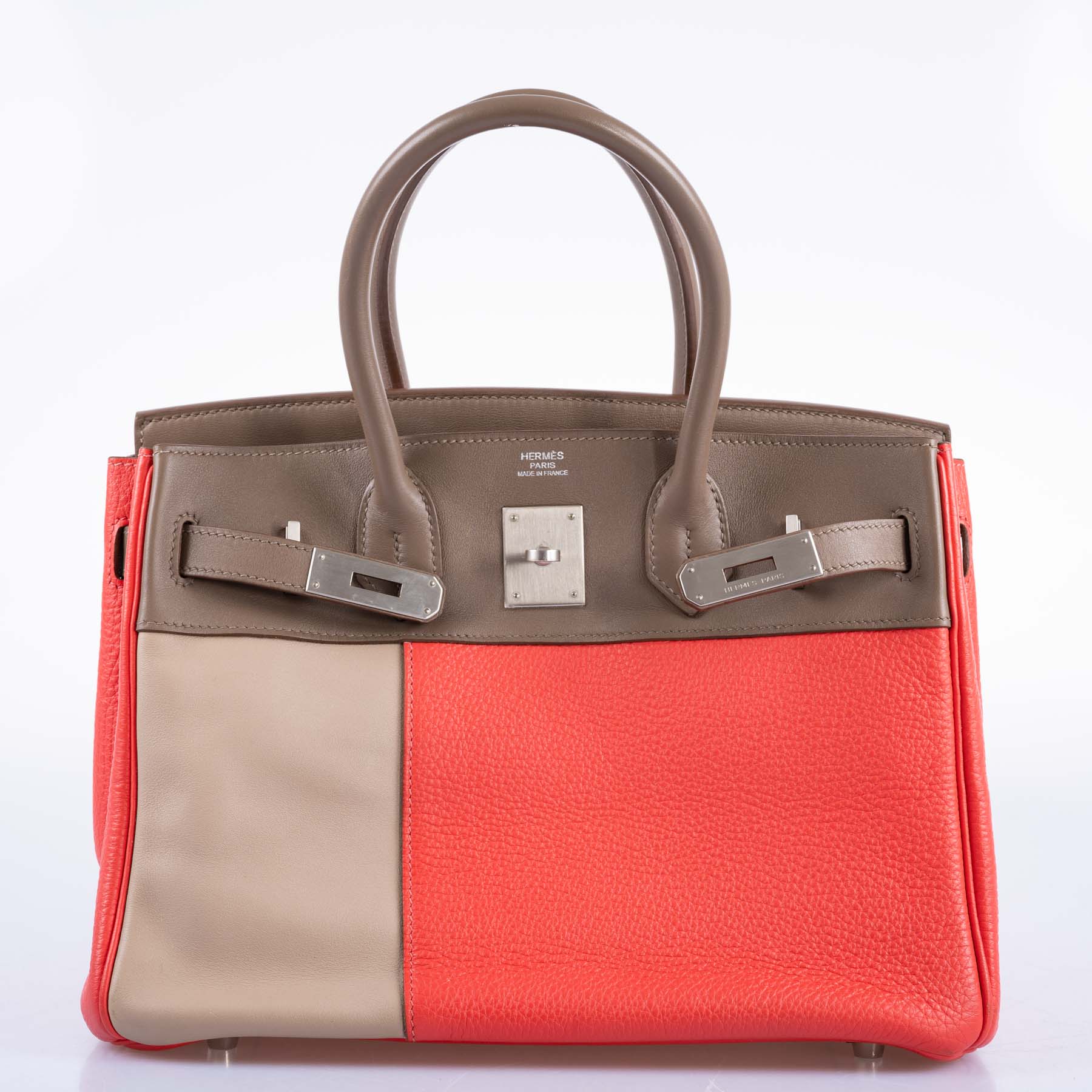 Hermès HSS Birkin 30 Tri-Color Clemence/Swift Bag - Brushed Palladium 3 Hermès HSS Birkin 30 Tri-Color Clemence/Swift Bag - Brushed Palladium - Image 3