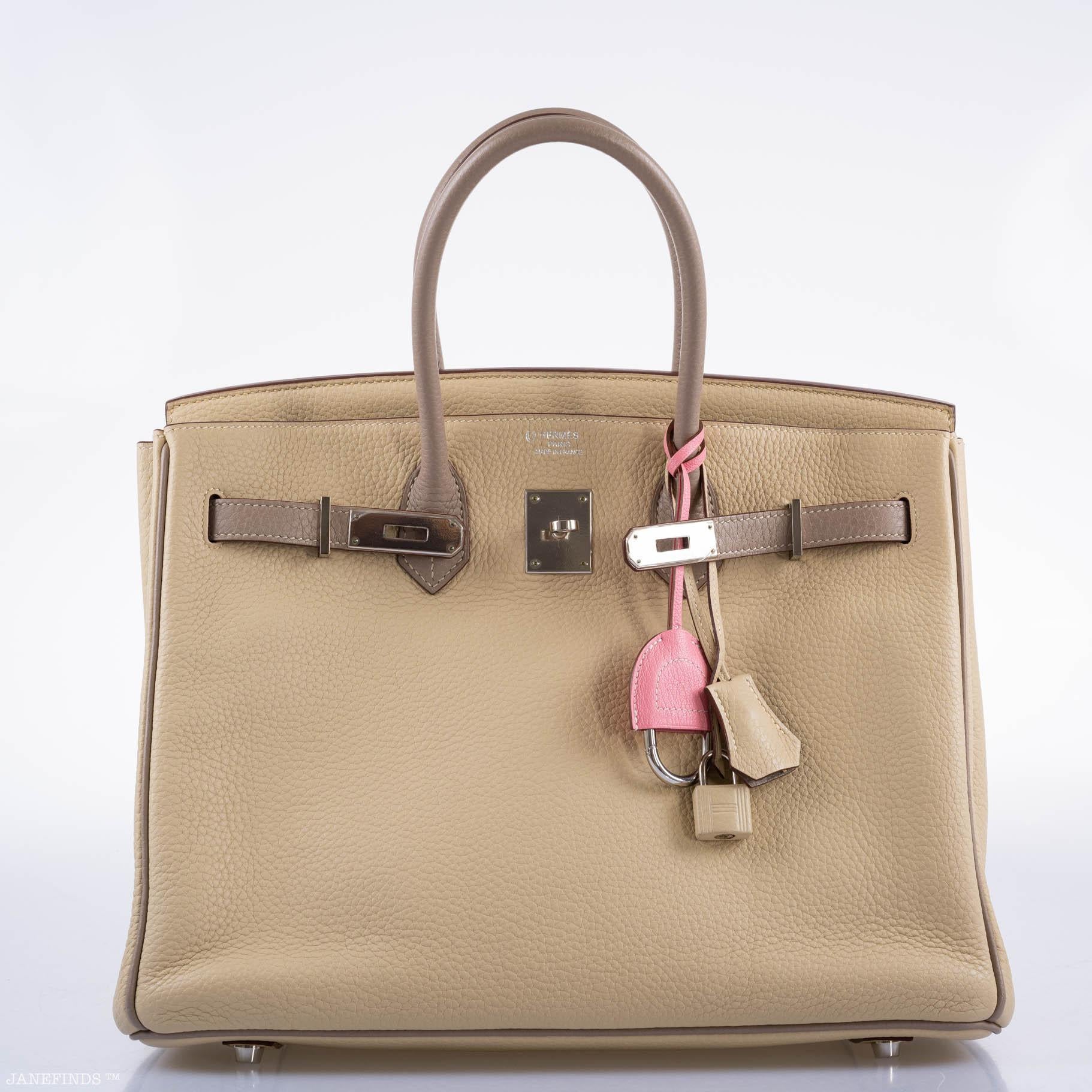 Hermès HSS Birkin 35: Parchemin & Etoupe Epsom, Palladium Hardware 2 Hermès HSS Birkin 35: Parchemin & Etoupe Epsom, Palladium Hardware - Image 2