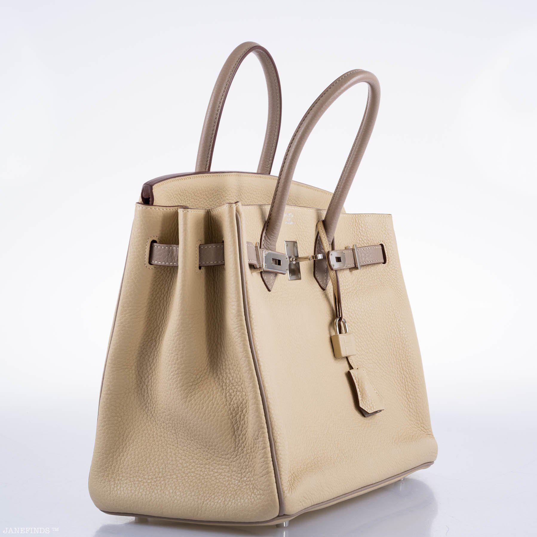 Hermès HSS Birkin 35: Parchemin & Etoupe Epsom, Palladium Hardware 8 Hermès HSS Birkin 35: Parchemin & Etoupe Epsom, Palladium Hardware - Image 8