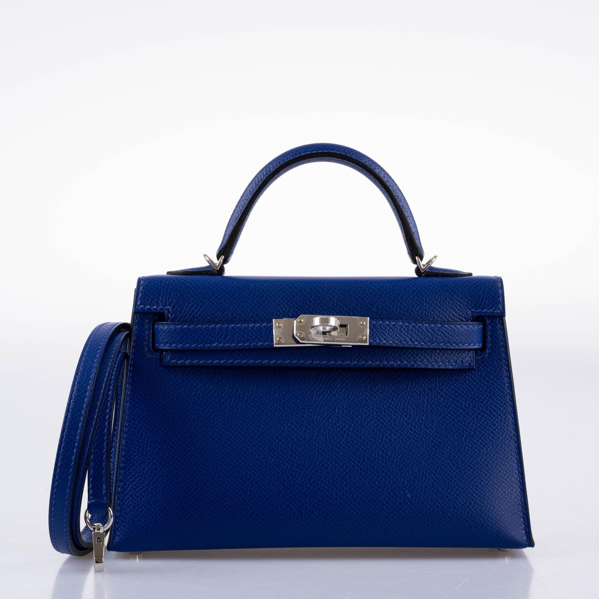 Hermès HSS Kelly Mini Blue Electric Epsom Palladium 10 Hermès HSS Kelly Mini Blue Electric Epsom Palladium - Image 10