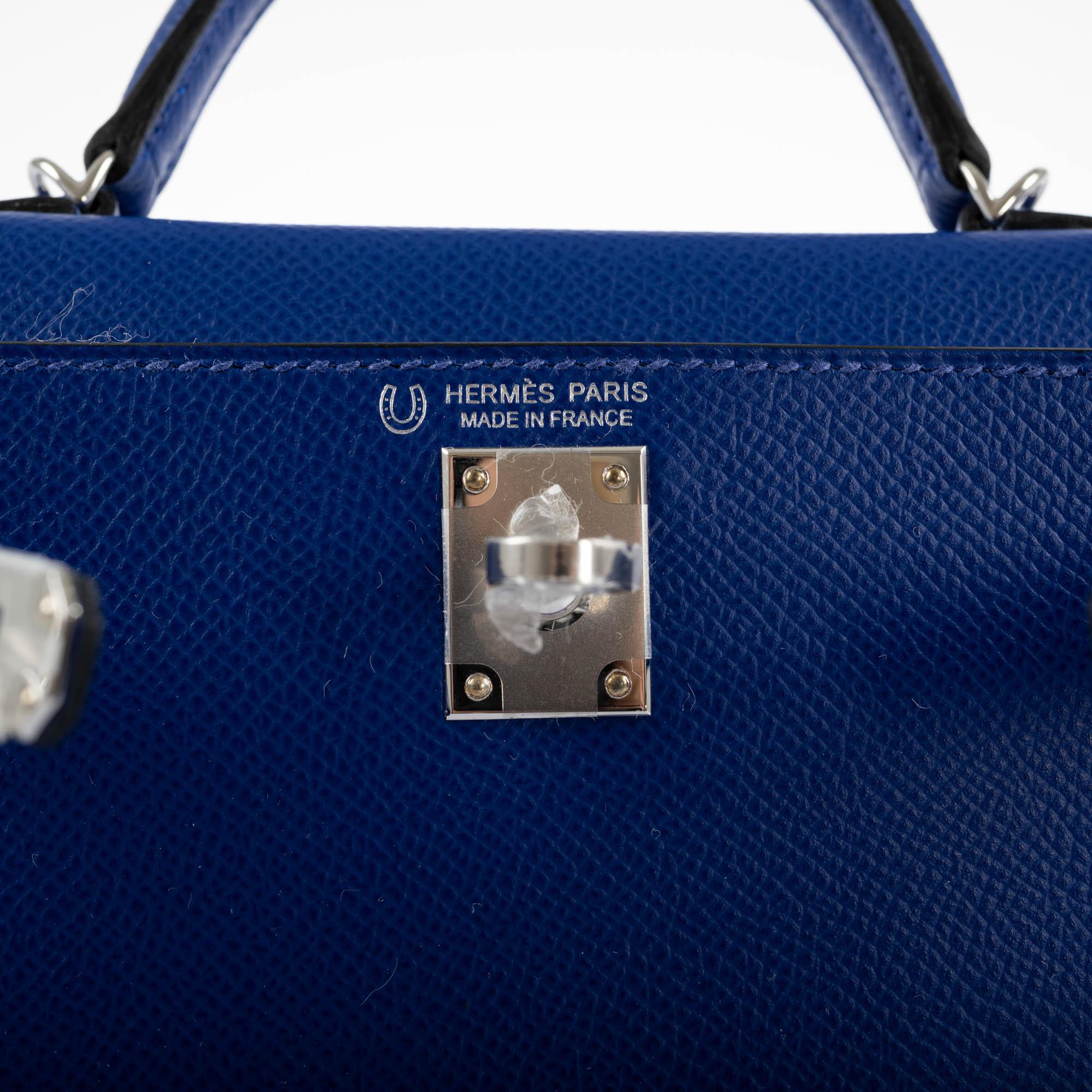 Hermès HSS Kelly Mini Blue Electric Epsom Palladium 5 Hermès HSS Kelly Mini Blue Electric Epsom Palladium - Image 5
