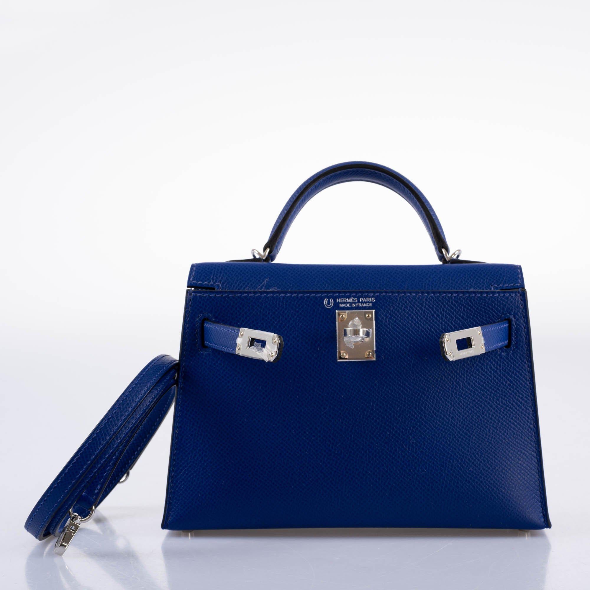 Hermès HSS Kelly Mini Blue Electric Epsom Palladium 9 Hermès HSS Kelly Mini Blue Electric Epsom Palladium - Image 9