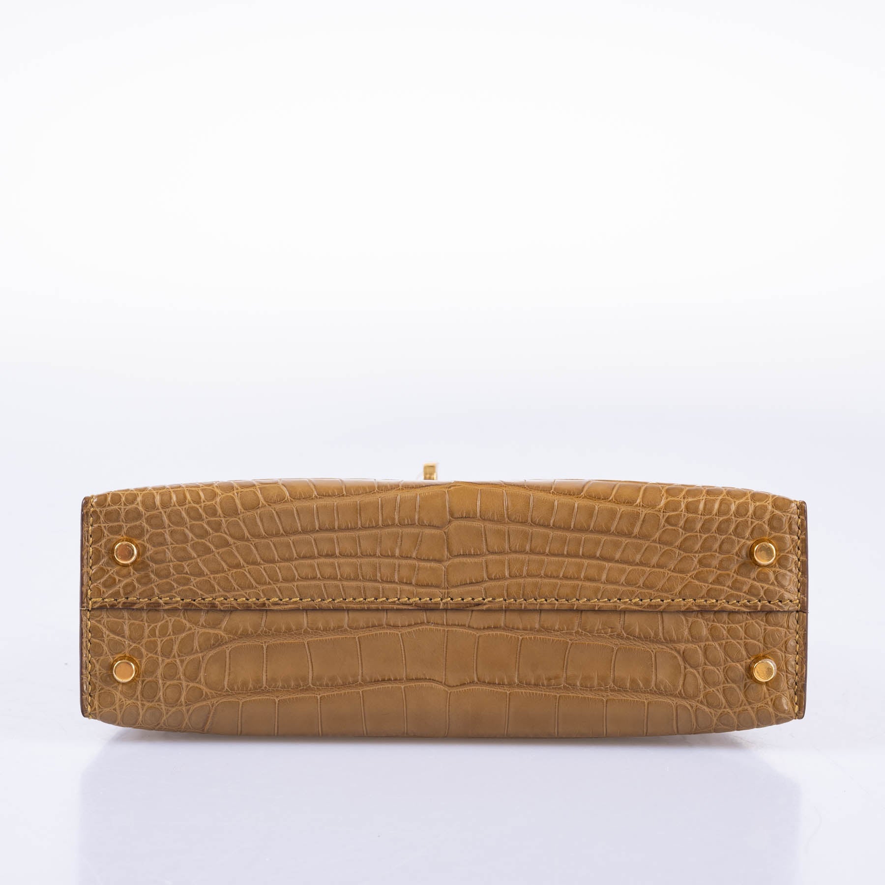Hermès HSS Kelly Mini II Alligator Bag in Kraft & Gris Perle with Gold Hardware 5 Hermès HSS Kelly Mini II Alligator Bag in Kraft & Gris Perle with Gold Hardware - Image 5