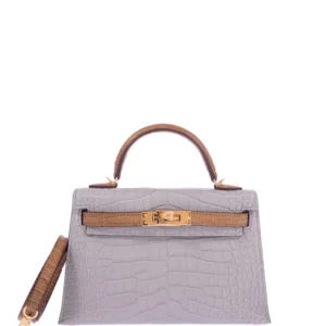 Hermes-Kelly-20-HSS-Mini-II-Sellier-Gris-Perle-and-Kraft-Matte-Alligator-Gold-Hardware