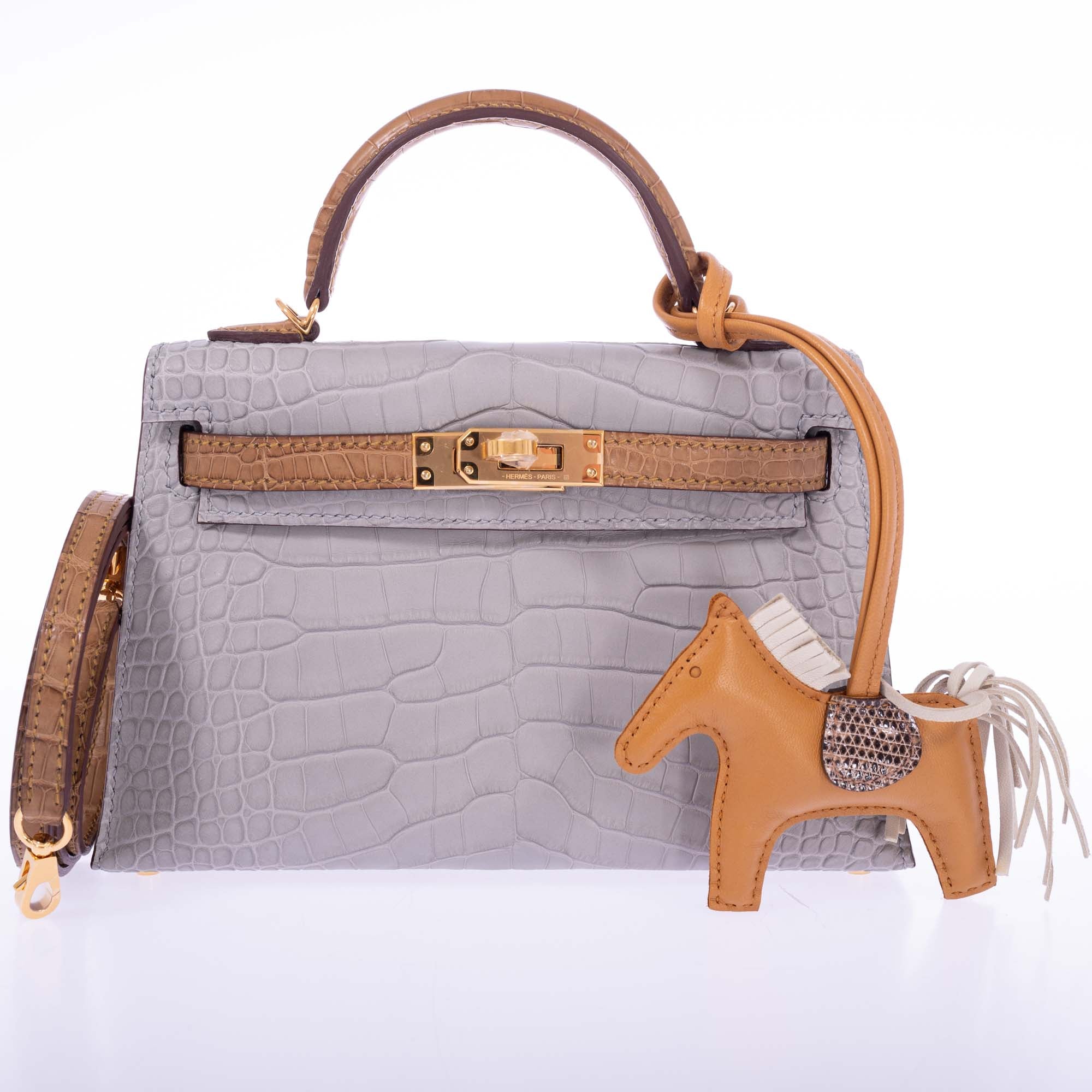Hermès Kelly HSS Mini II: Gris Perle Alligator Gold Hardware 6 Hermès Kelly HSS Mini II: Gris Perle Alligator Gold Hardware - Image 6