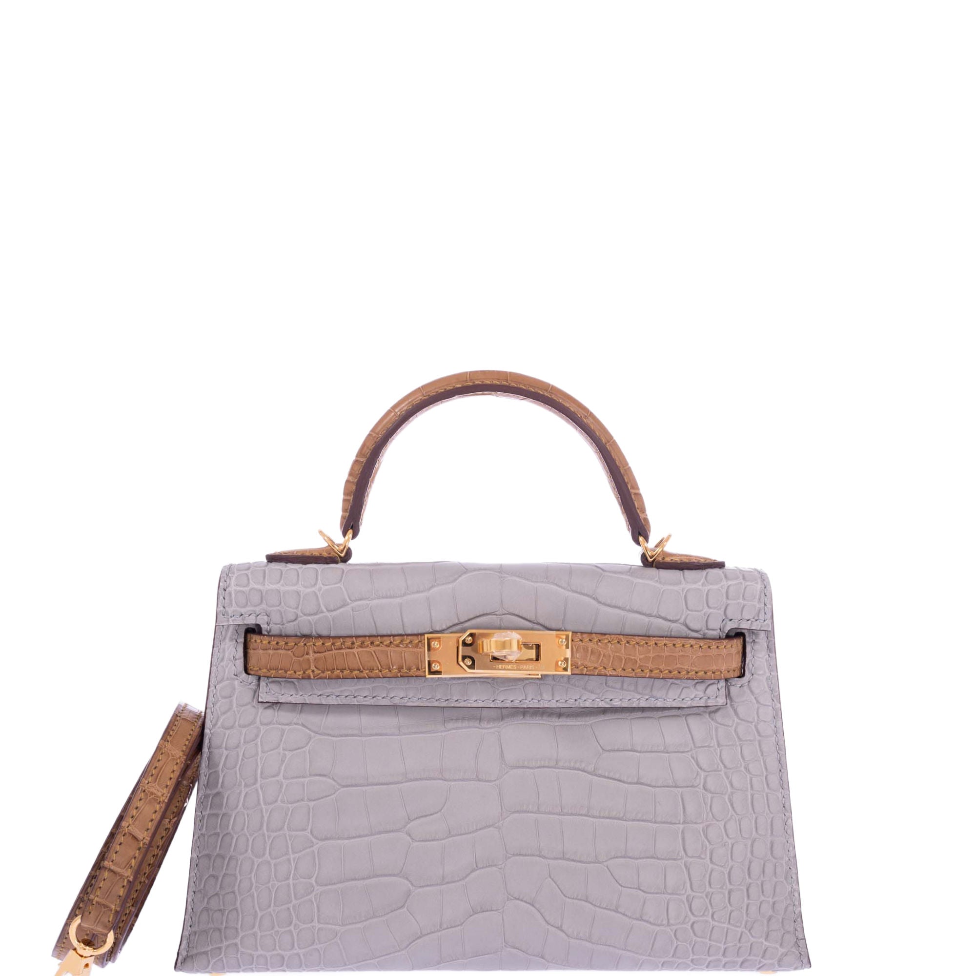 Hermès Kelly HSS Mini II: Gris Perle Alligator Gold Hardware 2 Hermès Kelly HSS Mini II: Gris Perle Alligator Gold Hardware - Image 2