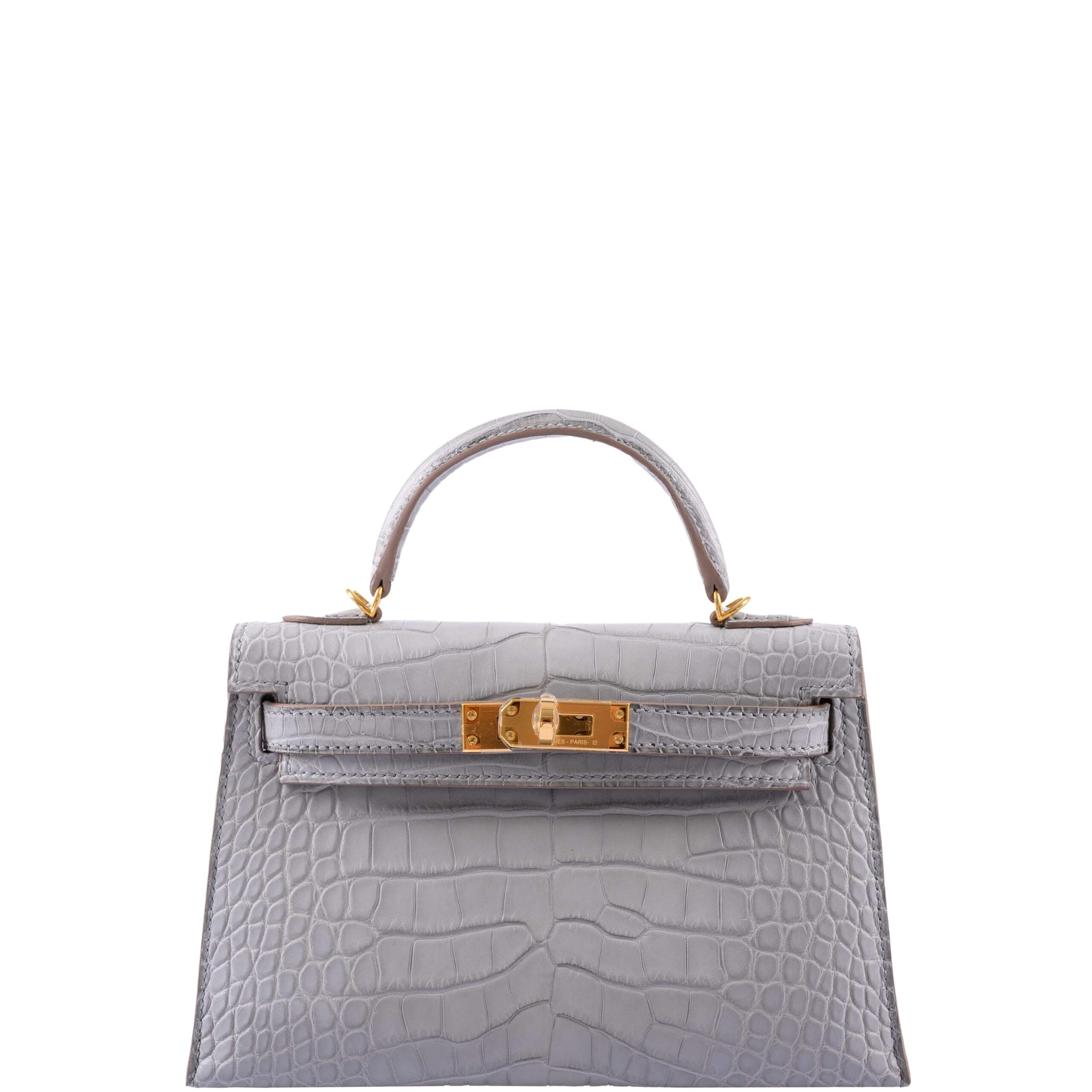 Hermès Kelly HSS Mini II: Gris Perle Alligator Gold Hardware 7 Hermès Kelly HSS Mini II: Gris Perle Alligator Gold Hardware - Image 7