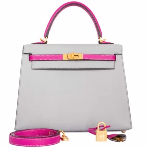 Hermes-Kelly-25-Sellier-HSS-Bi-Color-Gris-Mouette-And-Magnolia-Epsom-Brushed-Gold-Hardware