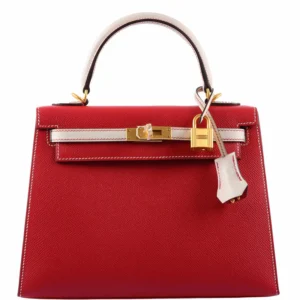 Hermes-Kelly-25-Sellier-HSS-Bi-Color-Rouge-Casaque-Craie-Epsom-Brushed-Gold-Hardware-2019-D