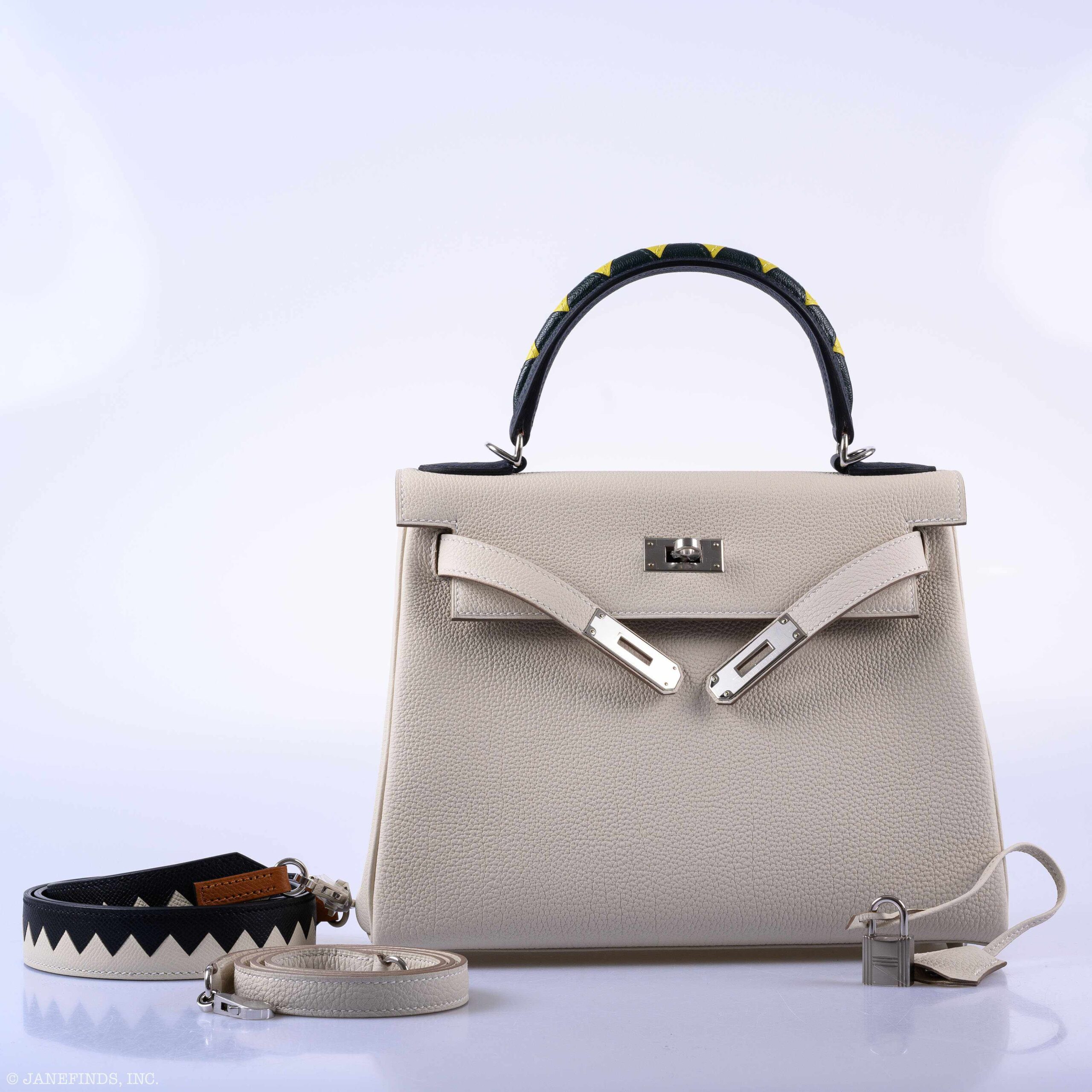 Hermès Kelly 28 HSS Beton & Multicolor Togo | Equestrian Style Bag 7 Hermès Kelly 28 HSS Beton & Multicolor Togo | Equestrian Style Bag - Image 7