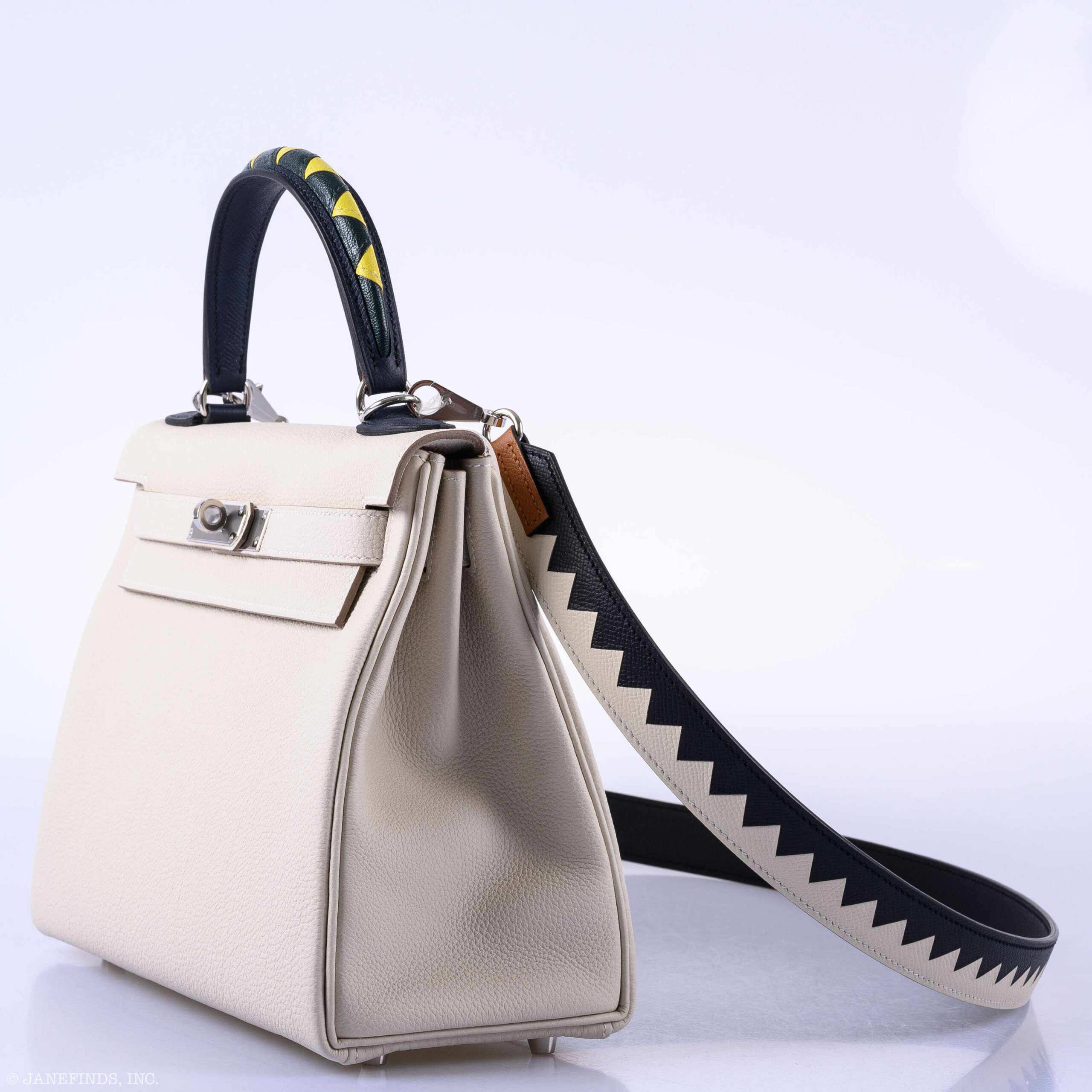 Hermès Kelly 28 HSS Beton & Multicolor Togo | Equestrian Style Bag 11 Hermès Kelly 28 HSS Beton & Multicolor Togo | Equestrian Style Bag - Image 11