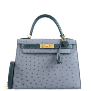 Hermes-Kelly-28-HSS-Sellier-Gris-Agate-and-Vert-Titien-Ostrich-Brushed-Gold-Hardware
