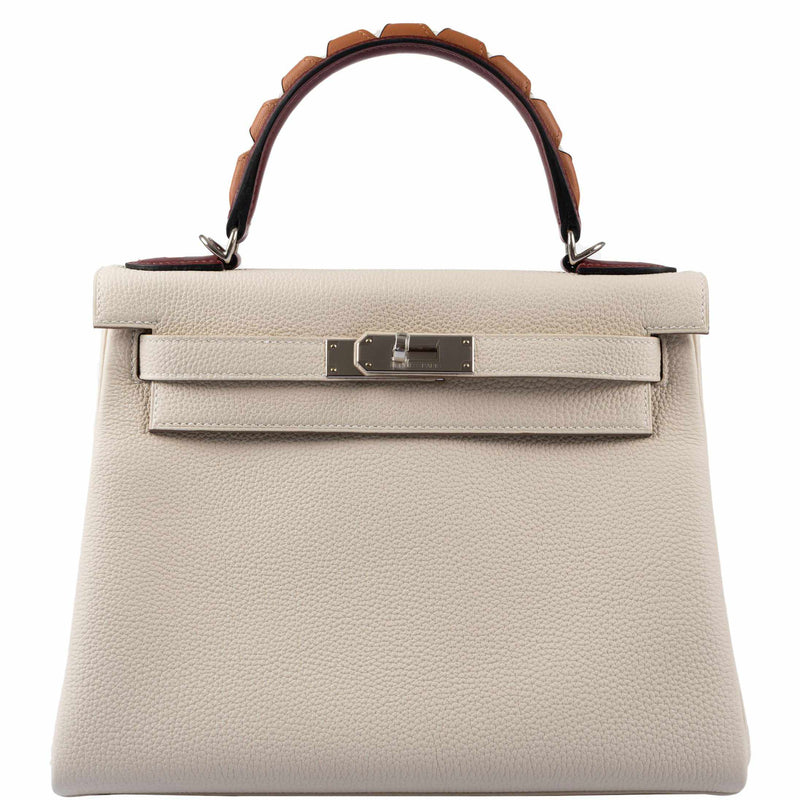 Hermès Kelly 28 HSS Craie Togo - Elegant Palladium Hardware 1 Hermes-Kelly-28-Retourne-HSS-Au-Galop-Craie-Togo-Palladium-Hardware