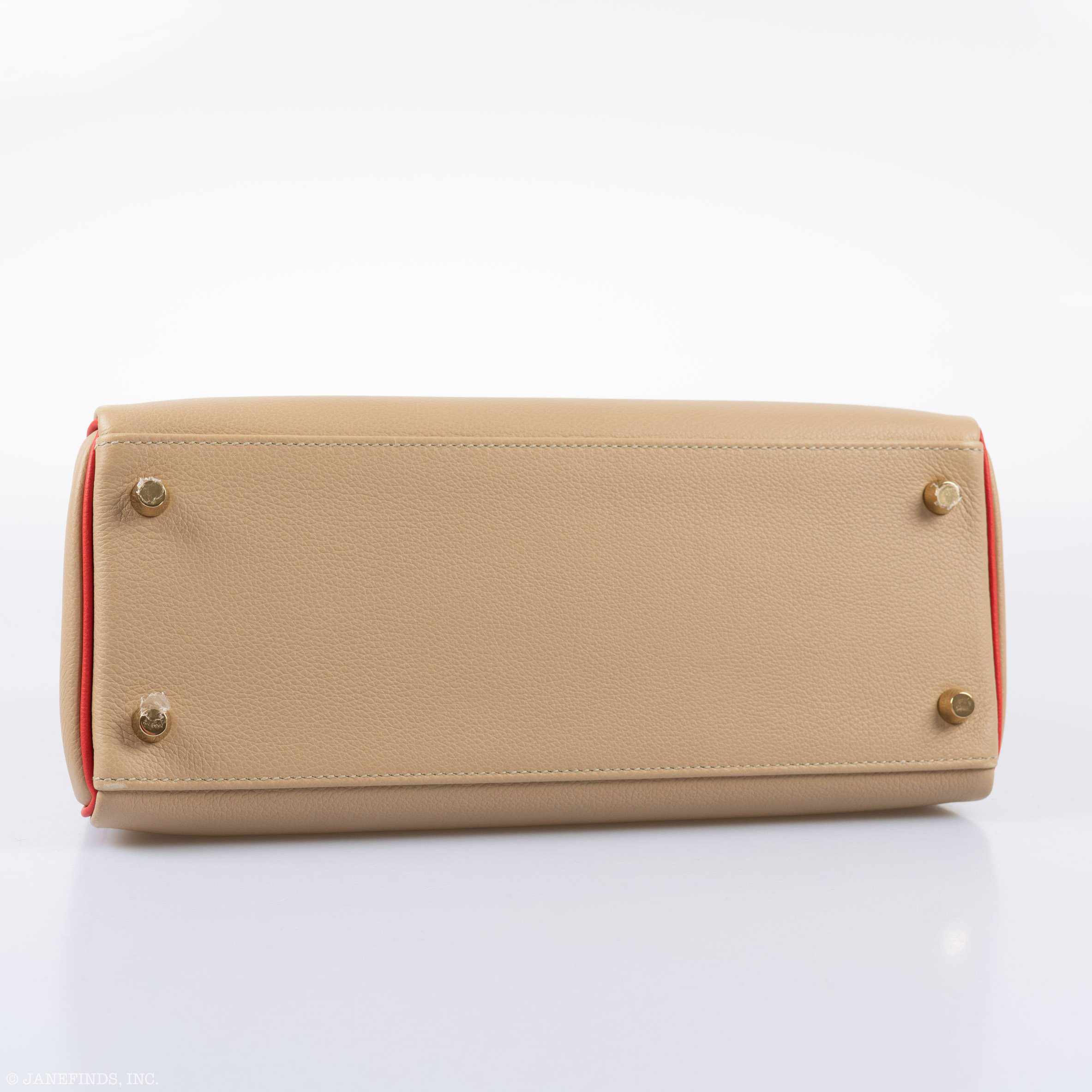 Hermès Kelly 28 Retourne HSS - Trench & Rouge Tomate - Brushed Gold Hardware 6 Hermès Kelly 28 Retourne HSS - Trench & Rouge Tomate - Brushed Gold Hardware - Image 6