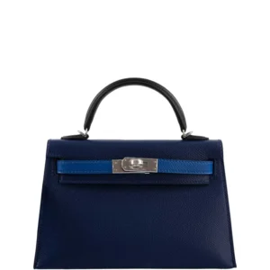 Hermes-Mini-Kelly-20-Tricolor-Bleu-Saphir-France-and-Black-Epsom-Palladium-Hardware