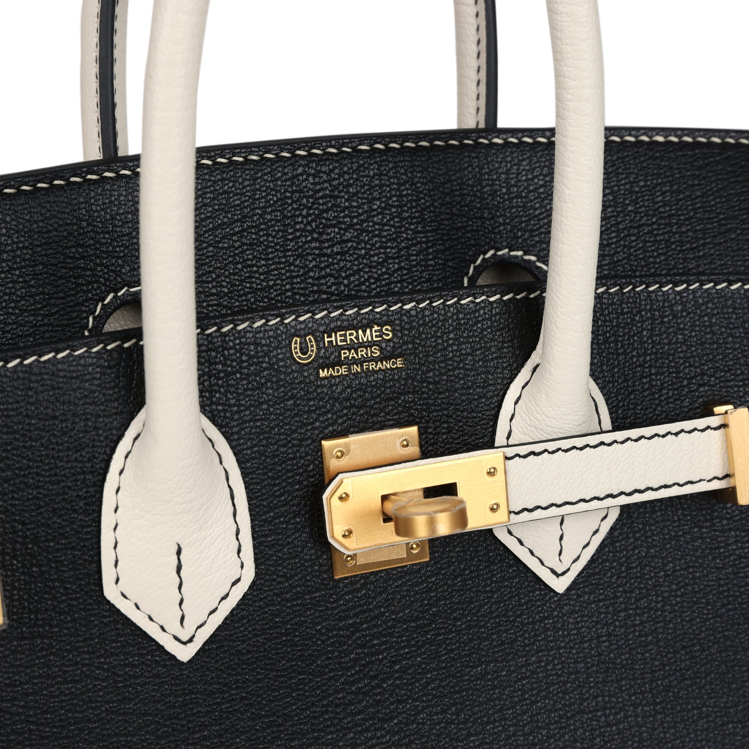 Hermès HSS Birkin 25 Bi-Color Black/Nata Chevre Brushed Gold Hardware 7 Hermès HSS Birkin 25 Bi-Color Black/Nata Chevre Brushed Gold Hardware - Image 7