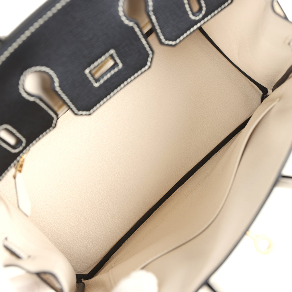 Hermès HSS Birkin 25 Bi-Color Black/Nata Chevre Brushed Gold Hardware 8 Hermès HSS Birkin 25 Bi-Color Black/Nata Chevre Brushed Gold Hardware - Image 8