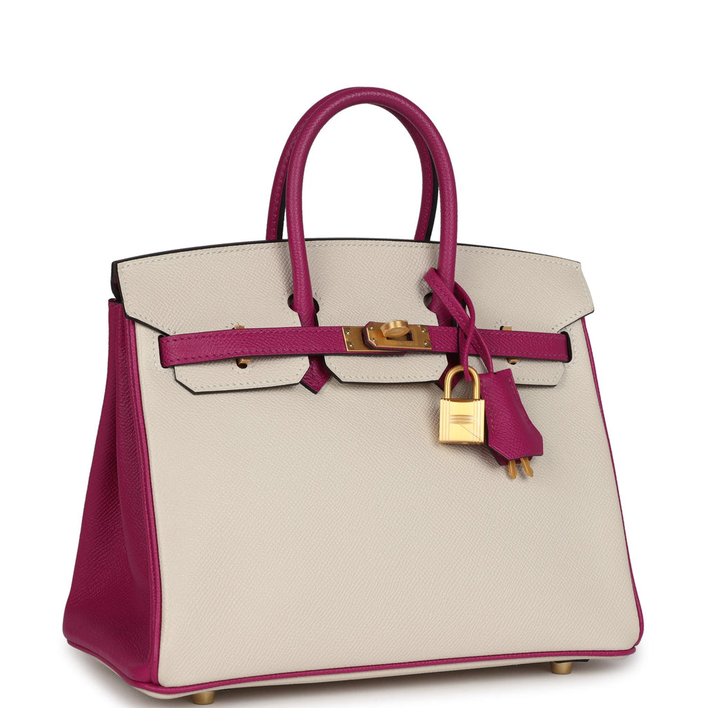 Hermès Special Order Birkin 25 Craie Rose Pourpre Epsom Gold Hardware 2 Hermès Special Order Birkin 25 Craie Rose Pourpre Epsom Gold Hardware - Image 2