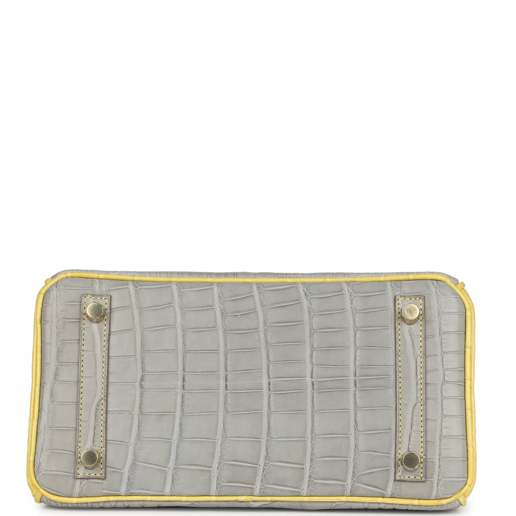 Hermès HSS Birkin 25 Gris Perle & Mimosa Alligator Bag 6 Hermès HSS Birkin 25 Gris Perle & Mimosa Alligator Bag - Image 6
