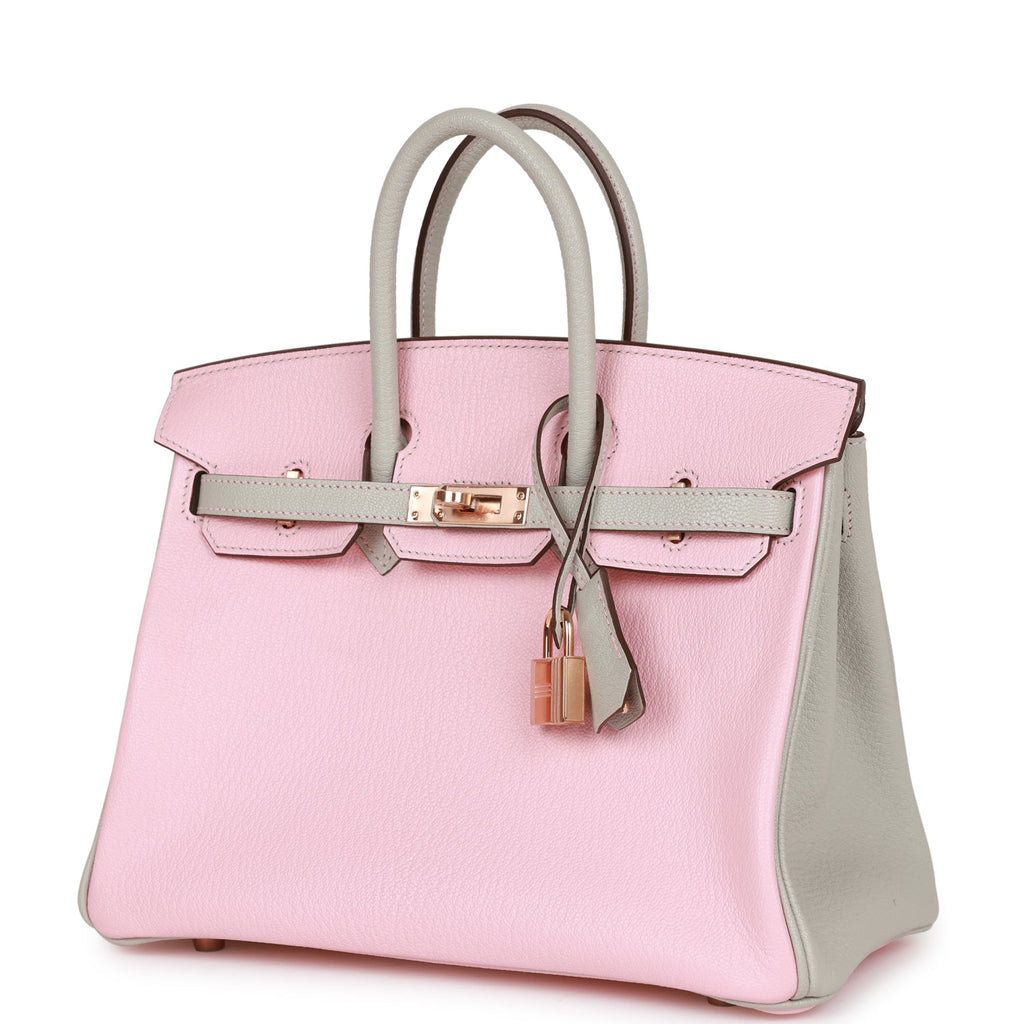Hermès Special Order Birkin 25 Rose Sakura/Gris Perle Chevre Mysore, Rose Gold HW 5 Hermès Special Order Birkin 25 Rose Sakura/Gris Perle Chevre Mysore, Rose Gold HW - Image 5