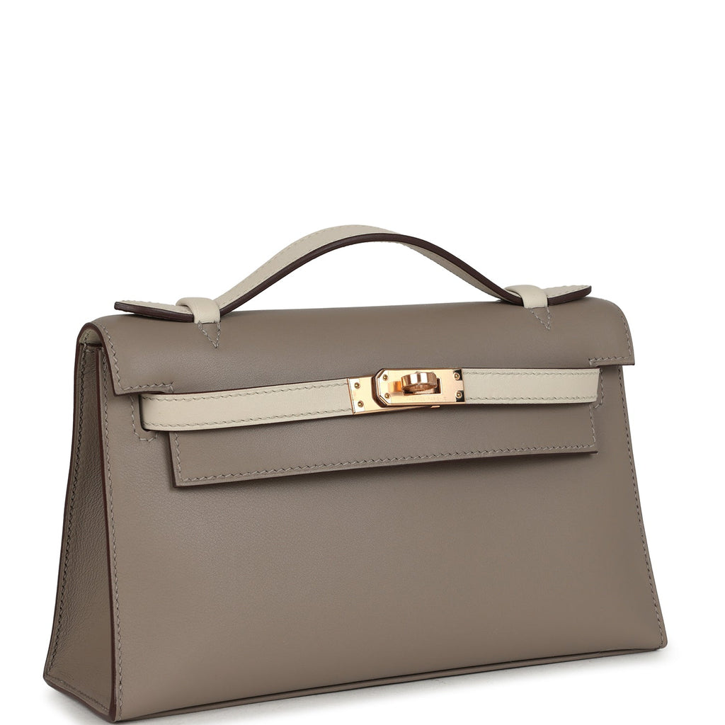 Hermès Kelly Pochette HSS Gris Asphalte/Beton Swift - Rose Gold Hardware 2 Hermès Kelly Pochette HSS Gris Asphalte/Beton Swift - Rose Gold Hardware - Image 2