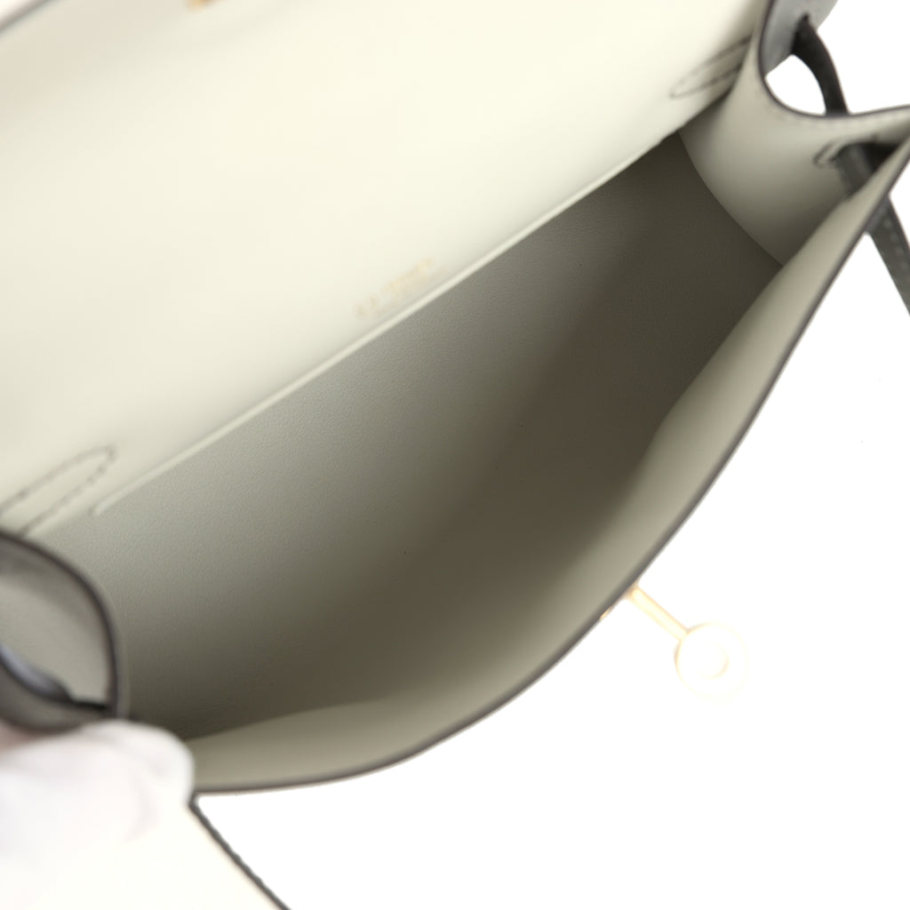 Hermès Special Order Kelly Pochette Gris Meyer Verso Swift Permabrass Hardware 8 Hermès Special Order Kelly Pochette Gris Meyer Verso Swift Permabrass Hardware - Image 8