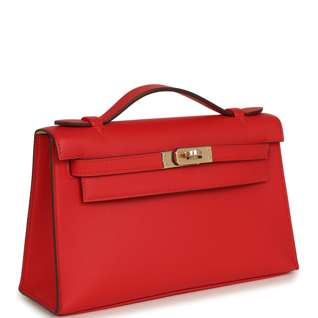 Hermès Special Order Kelly Pochette Rouge de Coeur Verso - Swift Permabrass 2 Hermès Special Order Kelly Pochette Rouge de Coeur Verso - Swift Permabrass - Image 2