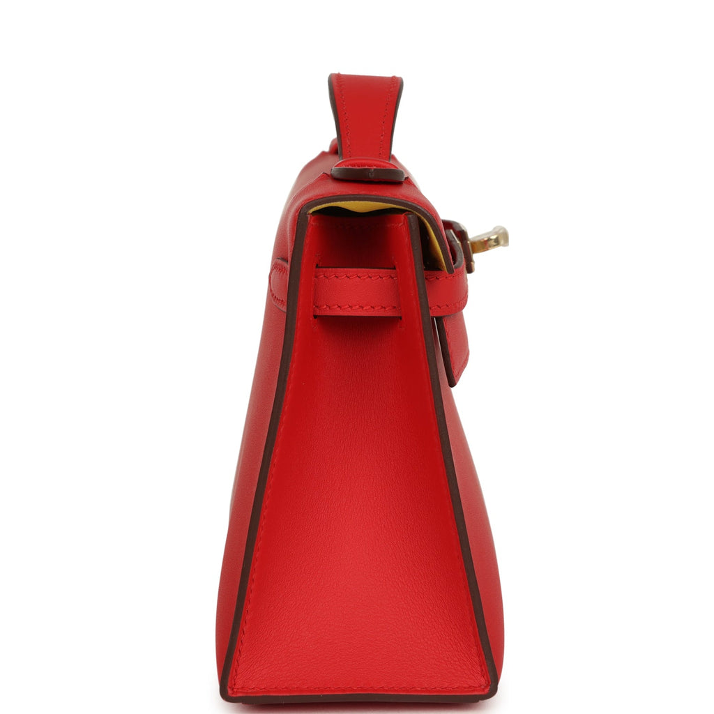 Hermès Special Order Kelly Pochette Rouge de Coeur Verso - Swift Permabrass 3 Hermès Special Order Kelly Pochette Rouge de Coeur Verso - Swift Permabrass - Image 3