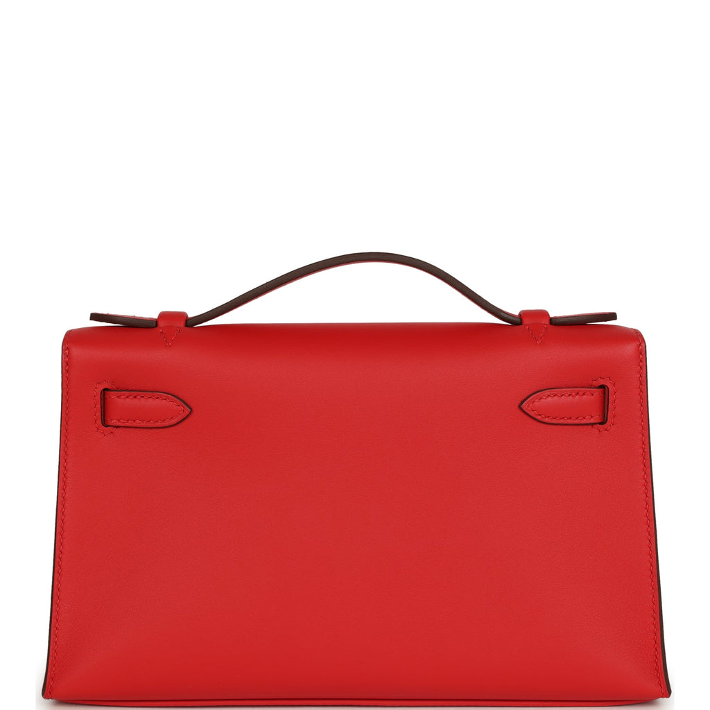 Hermès Special Order Kelly Pochette Rouge de Coeur Verso - Swift Permabrass 4 Hermès Special Order Kelly Pochette Rouge de Coeur Verso - Swift Permabrass - Image 4