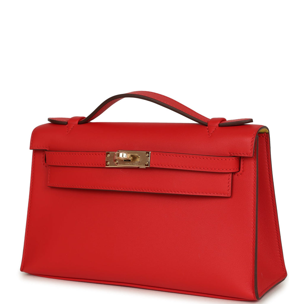 Hermès Special Order Kelly Pochette Rouge de Coeur Verso - Swift Permabrass 5 Hermès Special Order Kelly Pochette Rouge de Coeur Verso - Swift Permabrass - Image 5
