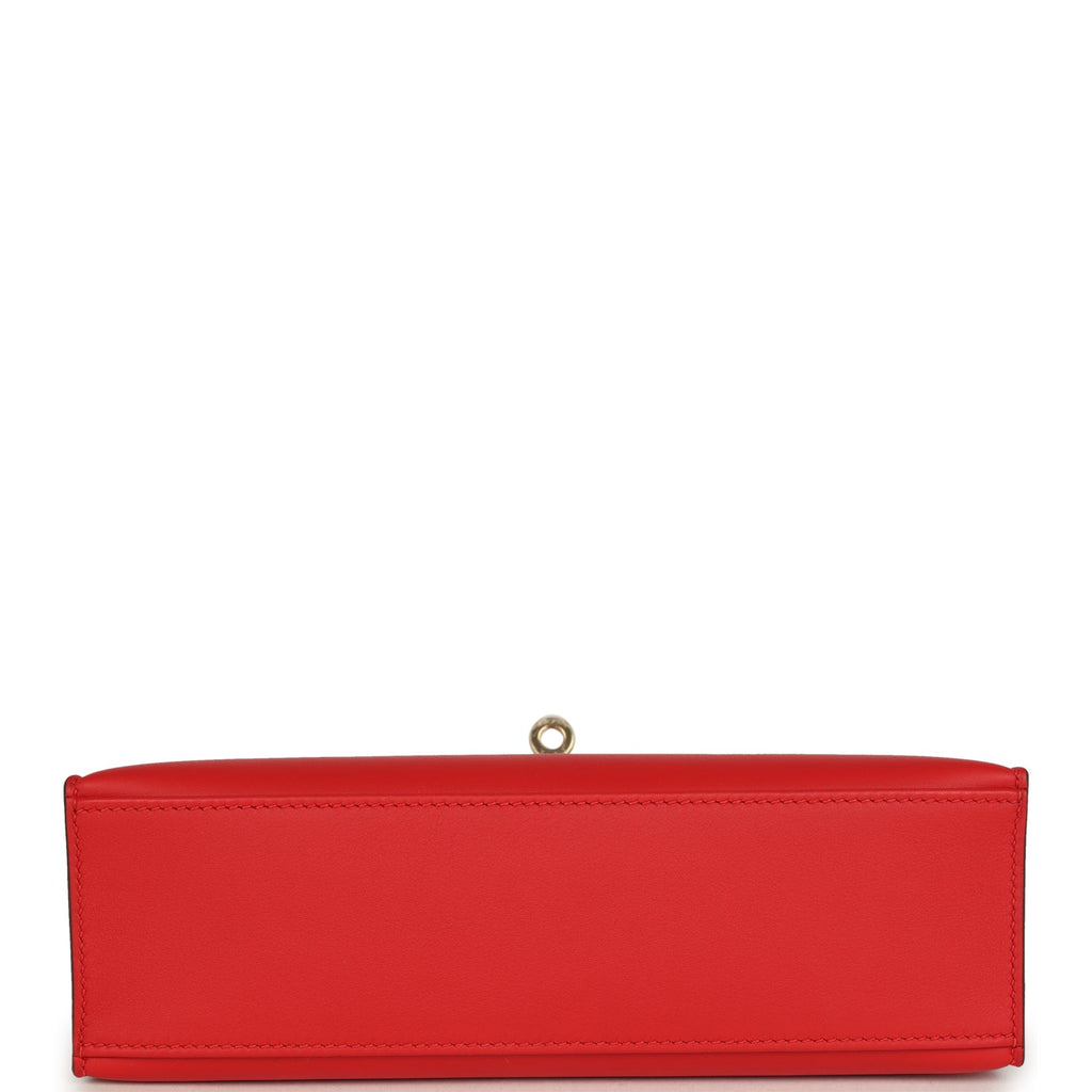 Hermès Special Order Kelly Pochette Rouge de Coeur Verso - Swift Permabrass 6 Hermès Special Order Kelly Pochette Rouge de Coeur Verso - Swift Permabrass - Image 6