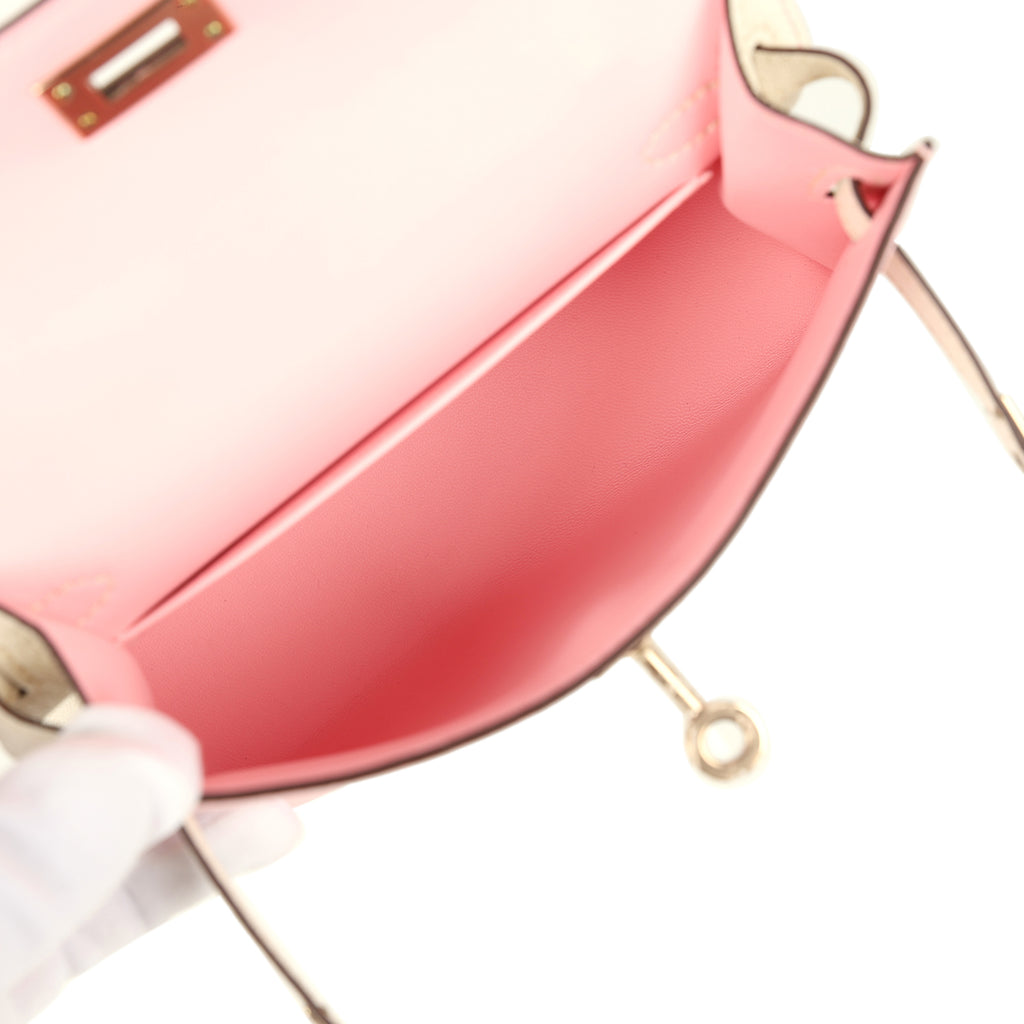 Hermès HSS Mini kelly Rose Sakura/Nata Chevre Mysore Bag 8 Hermès HSS Mini kelly Rose Sakura/Nata Chevre Mysore Bag - Image 8