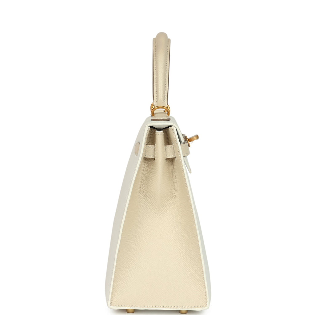 Hermès HSS Kelly Sellier 25 White/Trench Epsom Bag, Gold Hardware 3 Hermès HSS Kelly Sellier 25 White/Trench Epsom Bag, Gold Hardware - Image 3