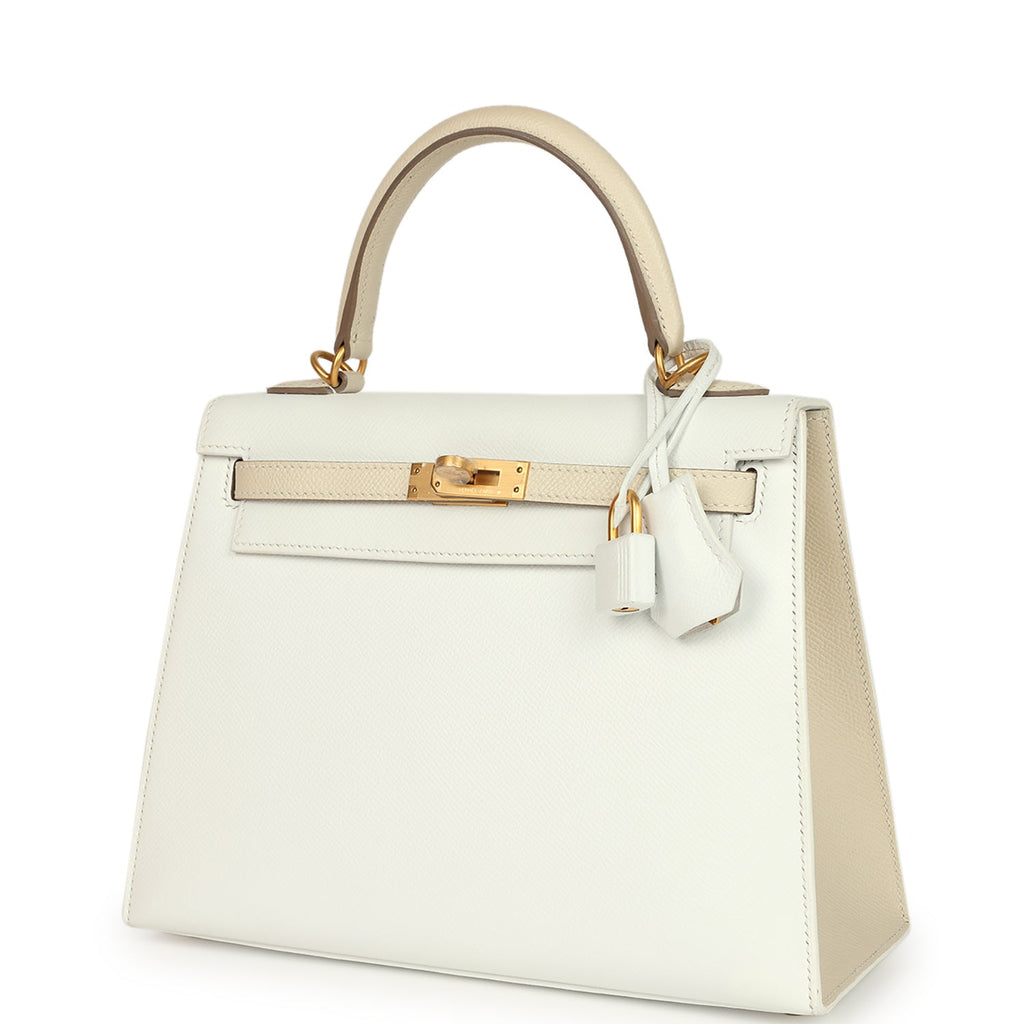 Hermès HSS Kelly Sellier 25 White/Trench Epsom Bag, Gold Hardware 5 Hermès HSS Kelly Sellier 25 White/Trench Epsom Bag, Gold Hardware - Image 5