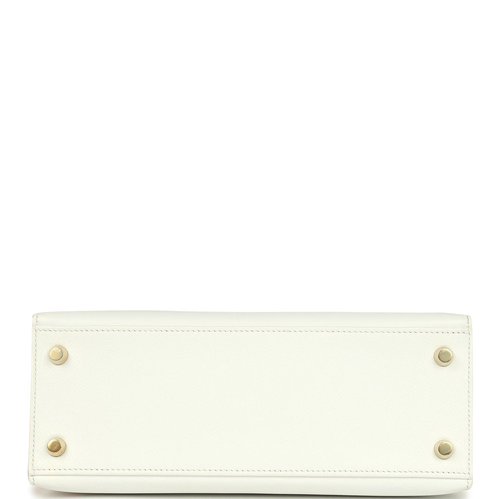 Hermès HSS Kelly Sellier 25 White/Trench Epsom Bag, Gold Hardware 6 Hermès HSS Kelly Sellier 25 White/Trench Epsom Bag, Gold Hardware - Image 6