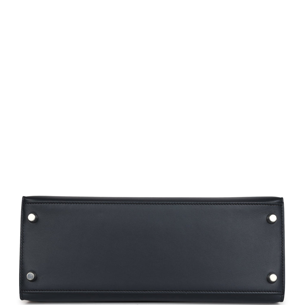 Hermès HSS Kelly Sellier 28 Bleu Obscur Verso, Palladium Hardware 6 Hermès HSS Kelly Sellier 28 Bleu Obscur Verso, Palladium Hardware - Image 6