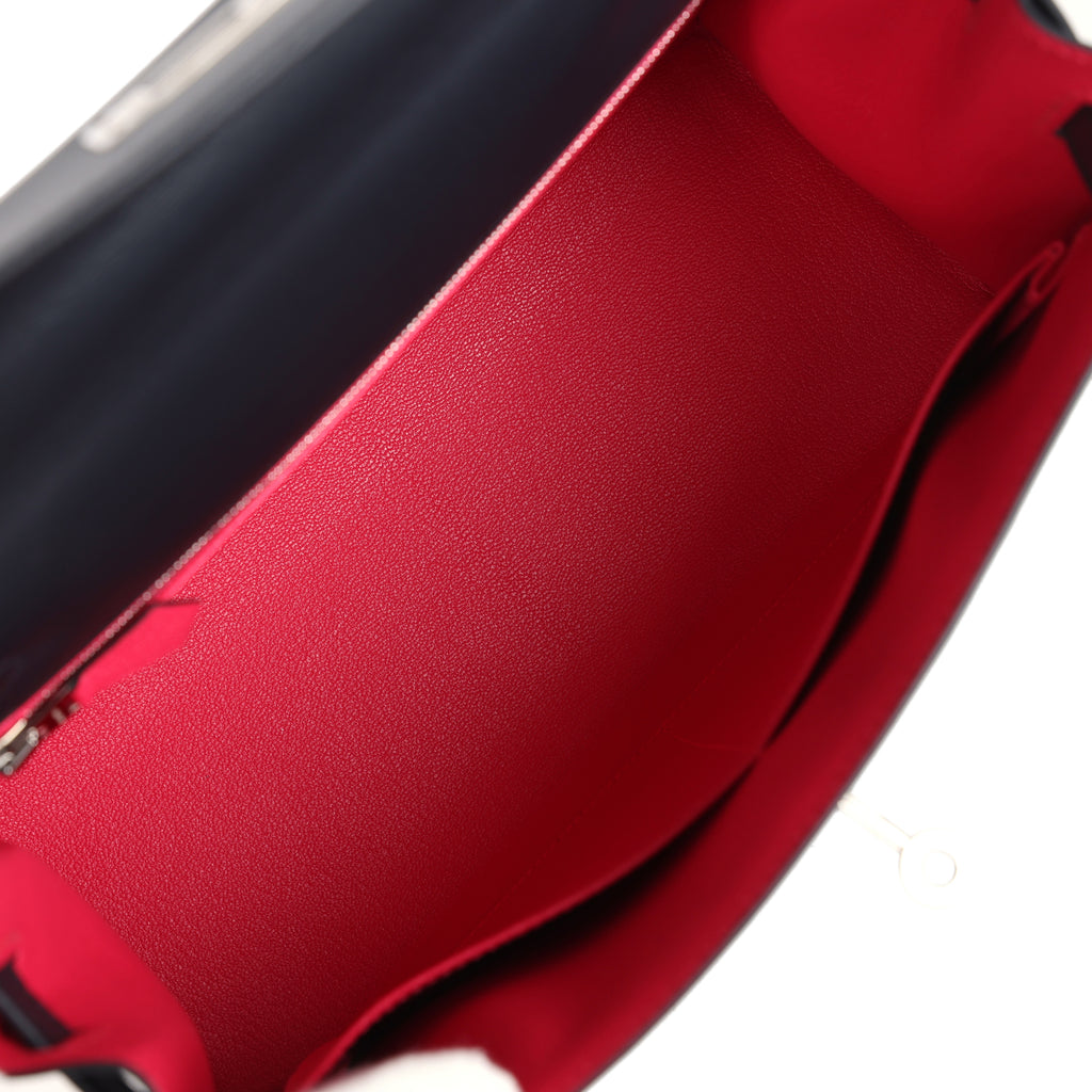 Hermès HSS Kelly Sellier 28 Bleu Obscur Verso, Palladium Hardware 8 Hermès HSS Kelly Sellier 28 Bleu Obscur Verso, Palladium Hardware - Image 8