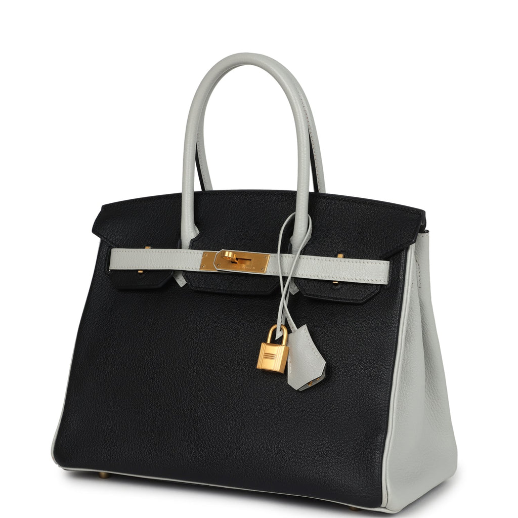 Hermès HSS Birkin 30 Black/Gris Perle Chevre Mysore Gold Hardware 5 Hermès HSS Birkin 30 Black/Gris Perle Chevre Mysore Gold Hardware - Image 5