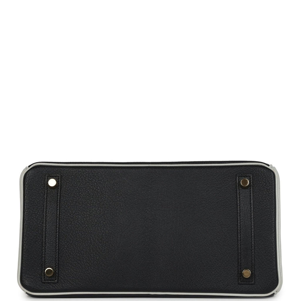 Hermès HSS Birkin 30 Black/Gris Perle Chevre Mysore Gold Hardware 6 Hermès HSS Birkin 30 Black/Gris Perle Chevre Mysore Gold Hardware - Image 6