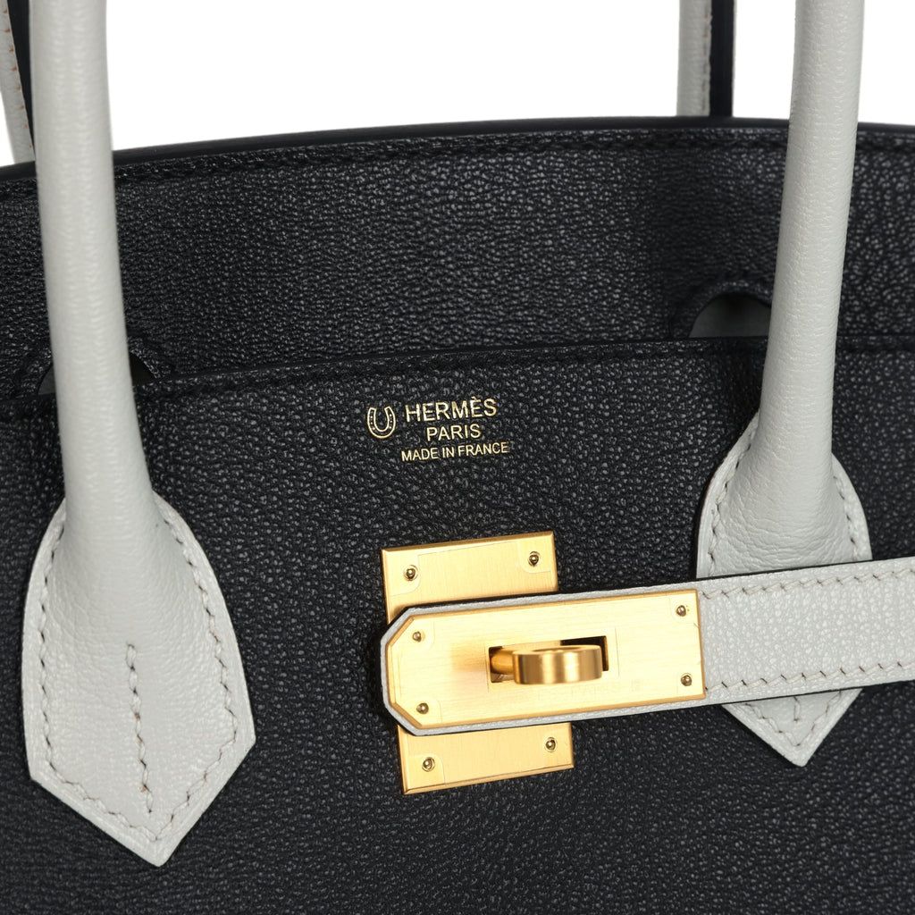 Hermès HSS Birkin 30 Black/Gris Perle Chevre Mysore Gold Hardware 7 Hermès HSS Birkin 30 Black/Gris Perle Chevre Mysore Gold Hardware - Image 7