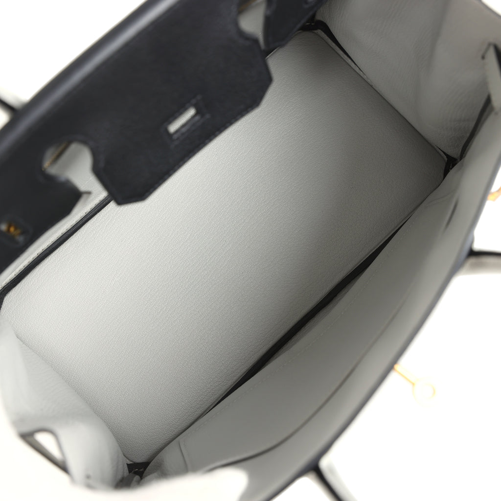 Hermès HSS Birkin 30 Black/Gris Perle Chevre Mysore Gold Hardware 8 Hermès HSS Birkin 30 Black/Gris Perle Chevre Mysore Gold Hardware - Image 8